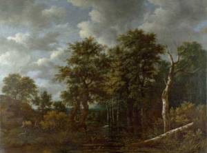 ruisdael pool surrounded by trees national gallery.org.uk