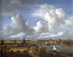 Ruisdael view of amsterdam 1680